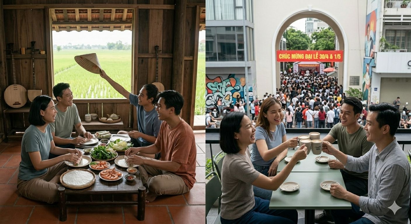 Dịp nghỉ lễ 30-4: Nằm võng, uống cà phê sữa, team building, mặc áo cờ đỏ sao vàng… còn gì bằng! 1 30-4 - Ảnh 1.