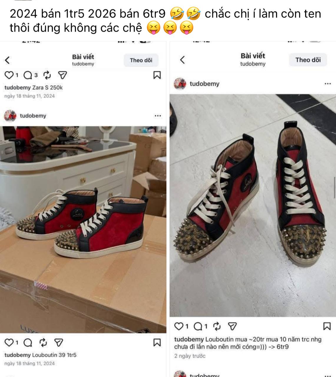Drama pass đồ của Á hậu Huyền My chưa dừng lại: Đôi giày từng đăng bán giá 1,5 triệu năm 2024 nay tăng giá lên thành 6,9 triệu- Ảnh 2.
