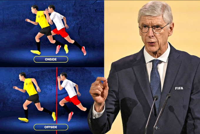 Ý tưởng luật việt vị mới của Wenger. Ảnh: Times