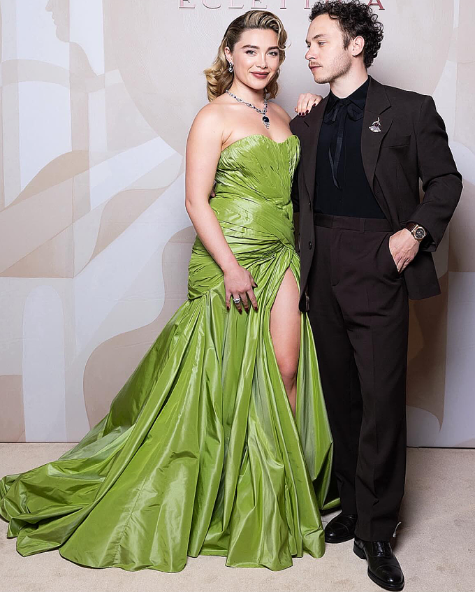 Florence Pugh sánh đôi Finn Cole trong sự kiện tại Italy cuối tháng 3. Ảnh: Instagram Florence Pugh