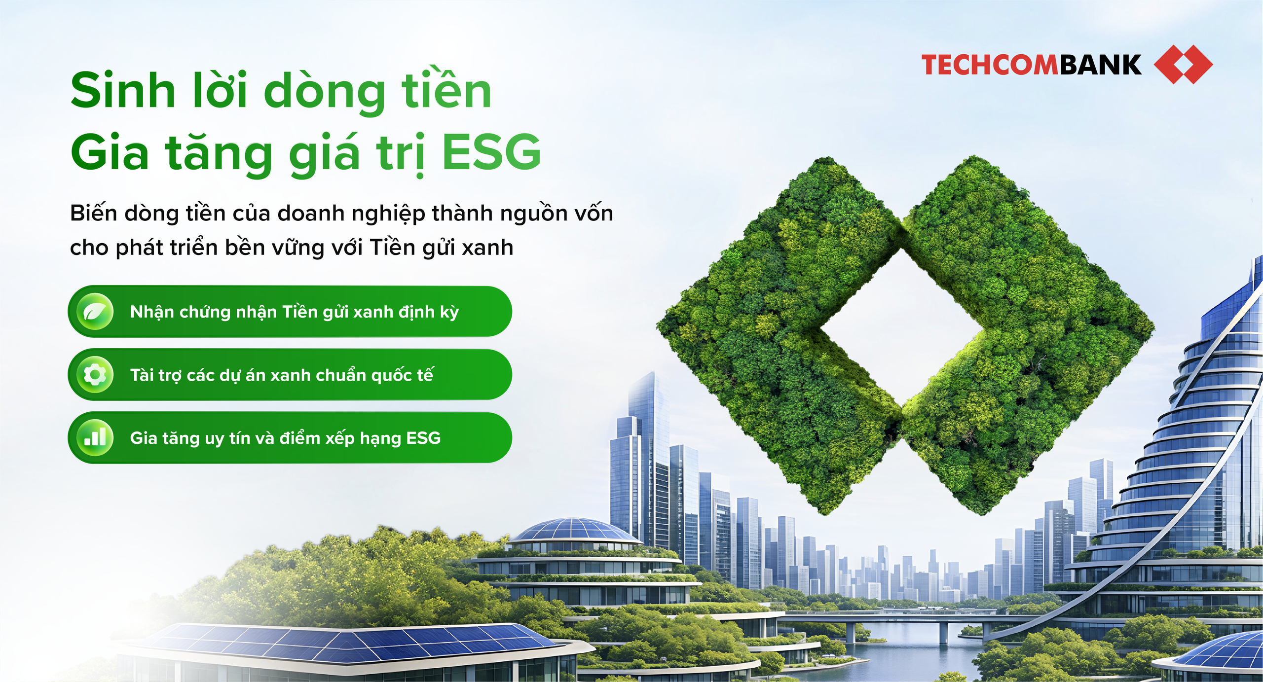 Techcombank ra mắt Tiền gửi Xanh: Giải pháp tài chính bền vững cho doanh nghiệp  - Ảnh 1.