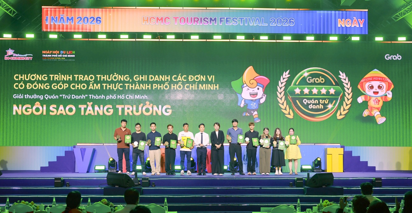 Grab Việt Nam vinh danh loạt quán ăn tiêu biểu tại lễ trao giải Quán “Trứ Danh” TP.HCM- Ảnh 1. Grab Việt Nam vinh danh loạt quán ăn tiêu biểu tại lễ trao giải Quán “Trứ Danh” TP.HCM- Ảnh 1.