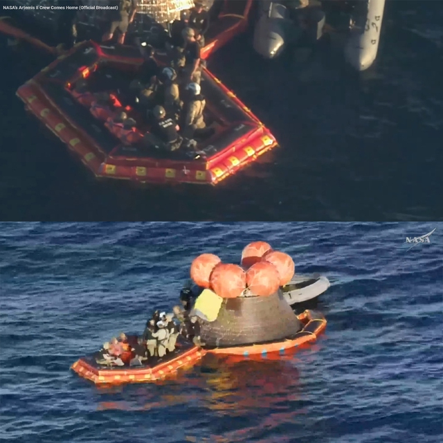Hình ảnh đầu tiên của phi hành đoàn Artemis II khi trở về trái đất, trạng thái sức khoẻ gây chú ý - Ảnh 3.
