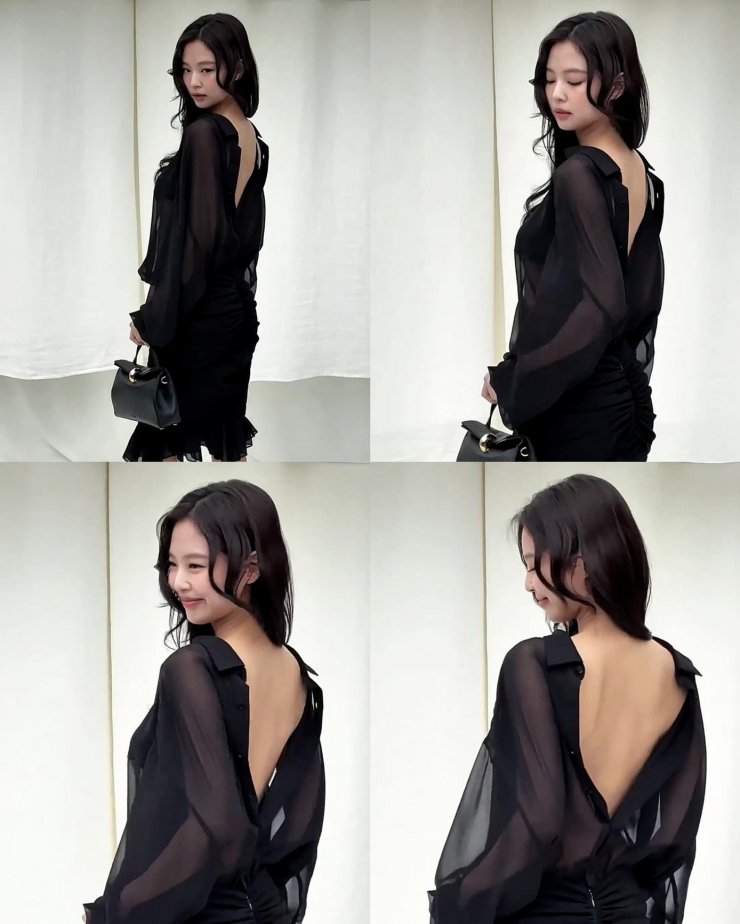 Hình ảnh Jennie tại sự kiện của JacquemusxVeuve Clicquot.