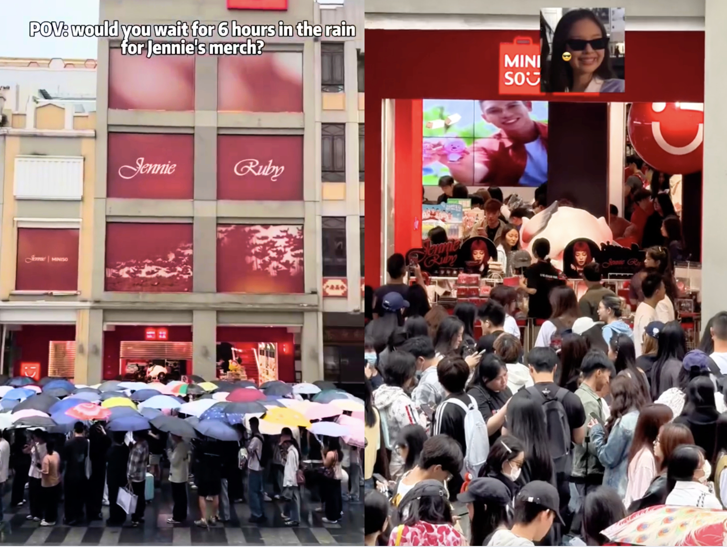 Cảnh tượng giành giật đồ Jennie ở MINISO: Khách xếp hàng dài 3 con đường, đội mưa chờ 6 tiếng- Ảnh 3.