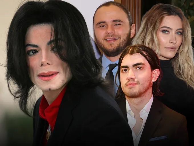 Michael Jackson và ba người con. Ảnh: TMZ