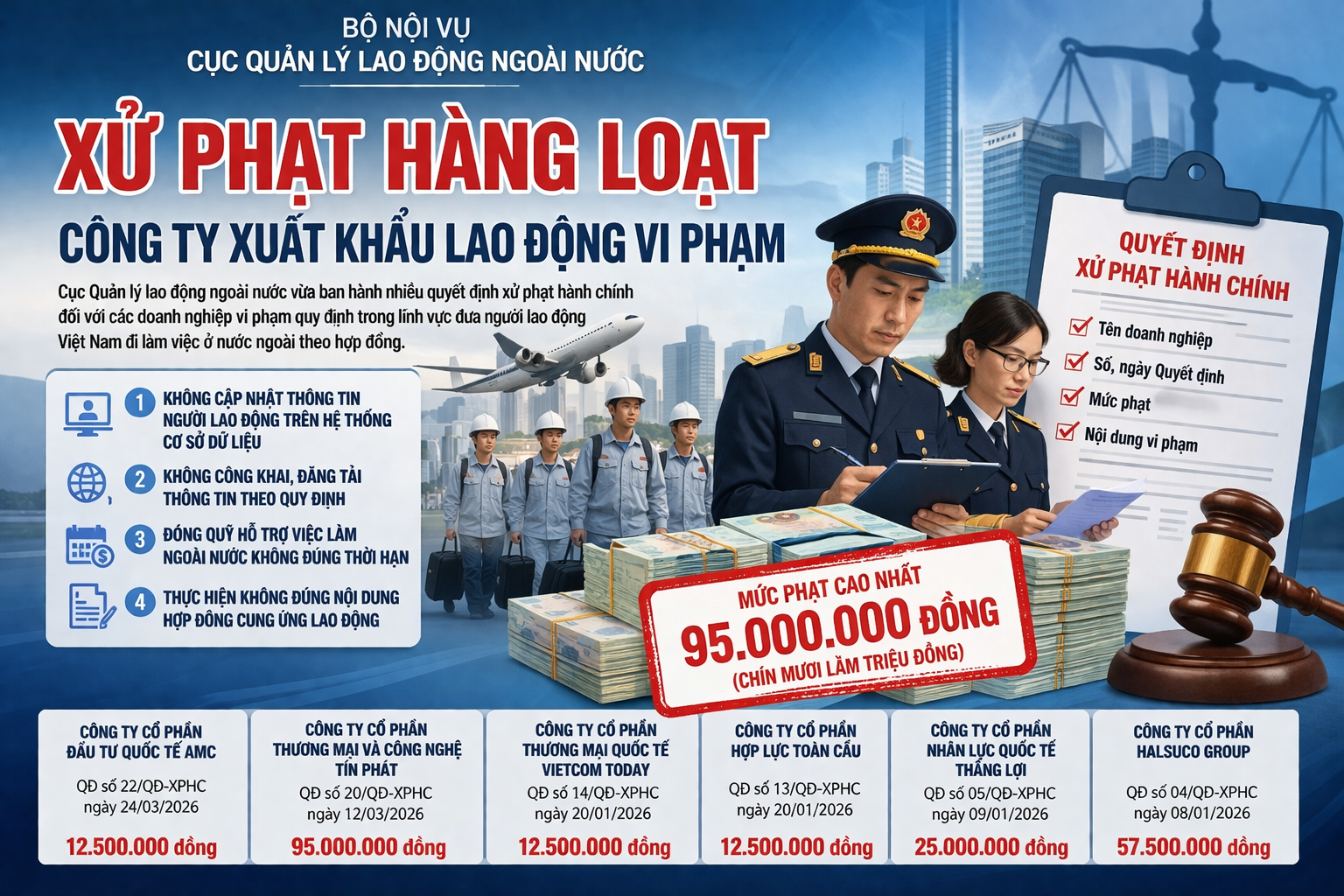 Xử phạt dồn dập doanh nghiệp đưa lao động đi nước ngoài - Ảnh 1.