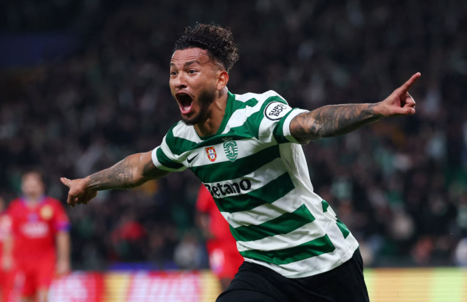 Luis Suarez mừng bàn ấn định tỷ số trong trận Sporting thắng PSG 2-1 ở lượt bảy vòng bảng Champions League trên sân Jose Alvalade, Lisbon, Bồ Đào Nha ngày 20/1/2026. Ảnh: Reuters