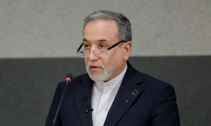 Ngoại trưởng Iran Abbas Araghchi phát biểu tại hội nghị của Liên Hợp Quốc ở Geneva, Thụy Sĩ hồi tháng 2. Ảnh: AFP