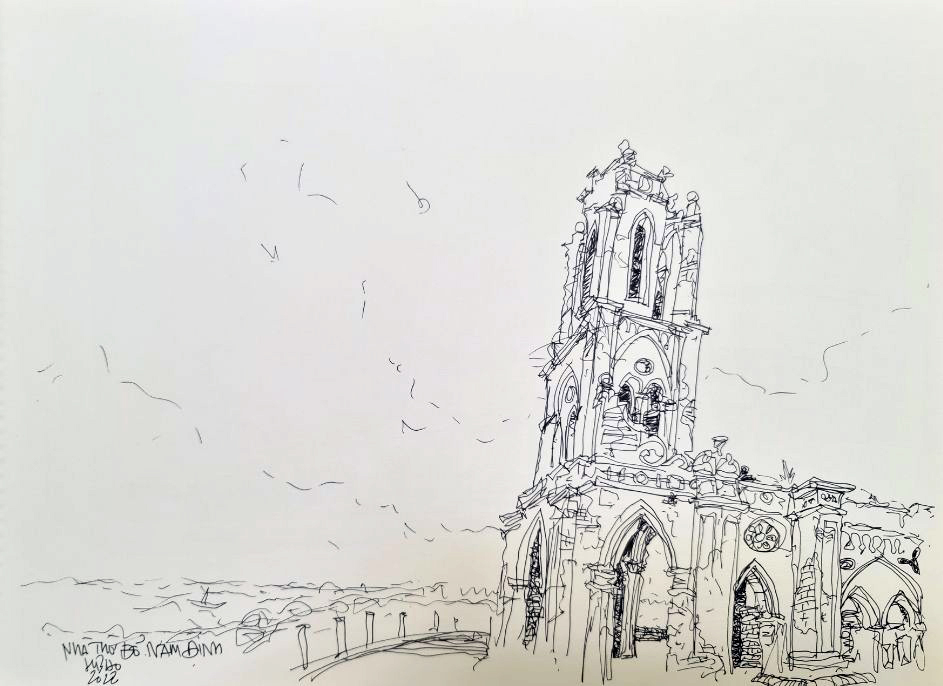Ký họa của KTS Bùi Hoàng Bảo