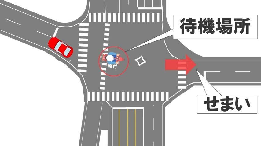 Quy định rẽ phải hai bước dành cho xe máy ở Nhật Bản