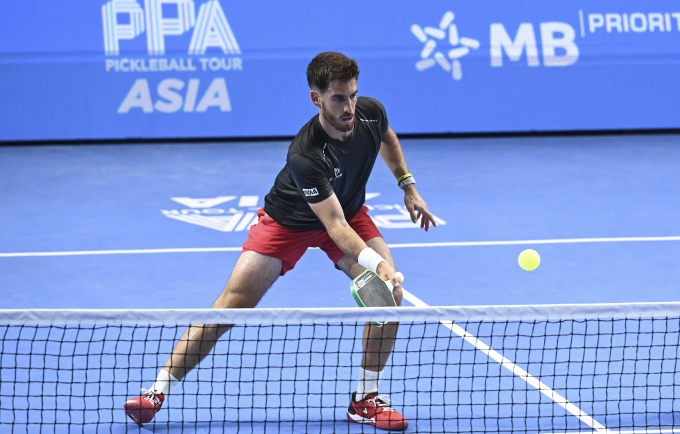 Staksrud trong ngày đấu cuối của PPA Hanoi Cup, tại Cung điền kinh Mỹ Đình, Hà Nội hôm 5/4. Ảnh: Giang Huy