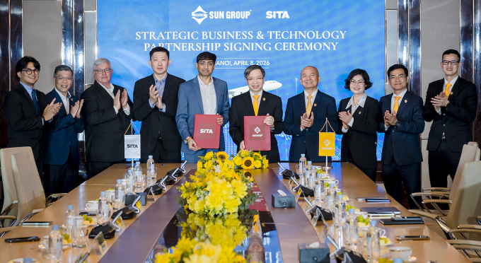 Lễ ký kết hợp tác giữa Sun Group và SITA. Ảnh: Sun Group