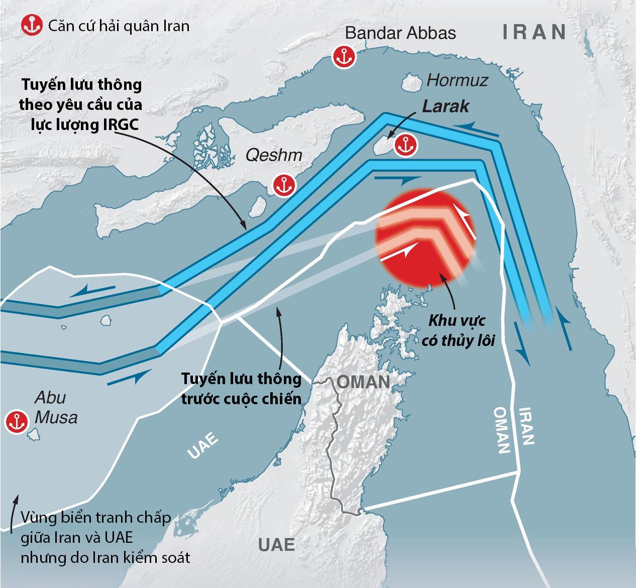 Tàu qua eo biển Hormuz vẫn 'nhỏ giọt' - Ảnh 1.