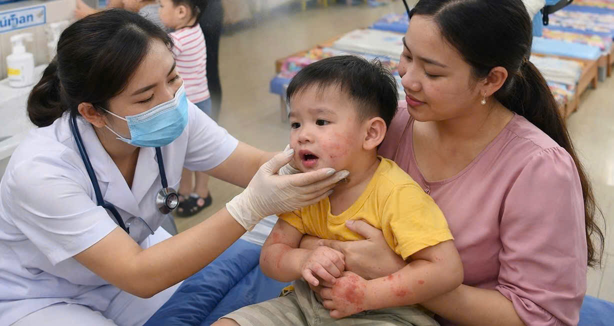 Tay chân miệng ở Đà Nẵng tăng nhanh, vượt ngưỡng trung bình nhiều năm - Ảnh 1.