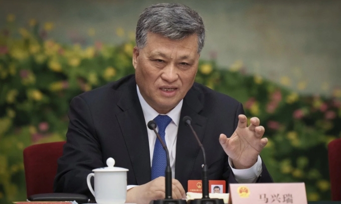 Cựu bí thư đảng ủy Tân Cương, ủy viên Bộ Chính trị Trung Quốc  Mã Hưng Thụy. Ảnh: AP