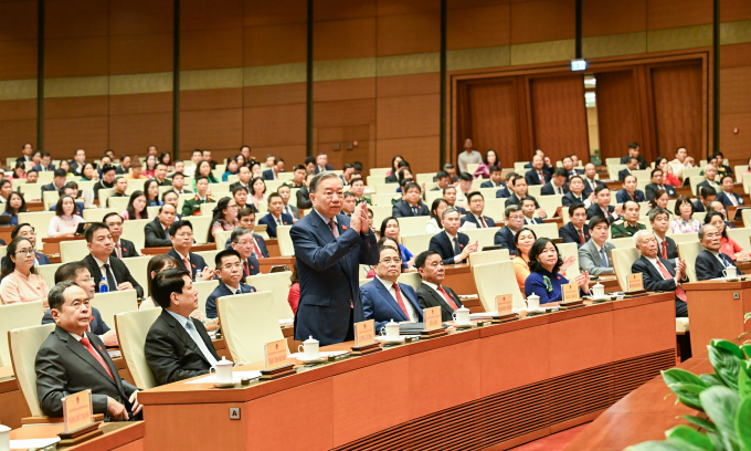 Tổng Bí thư Tô Lâm tại phiên khai mạc kỳ họp thứ nhất. Ảnh: Hoàng Phong