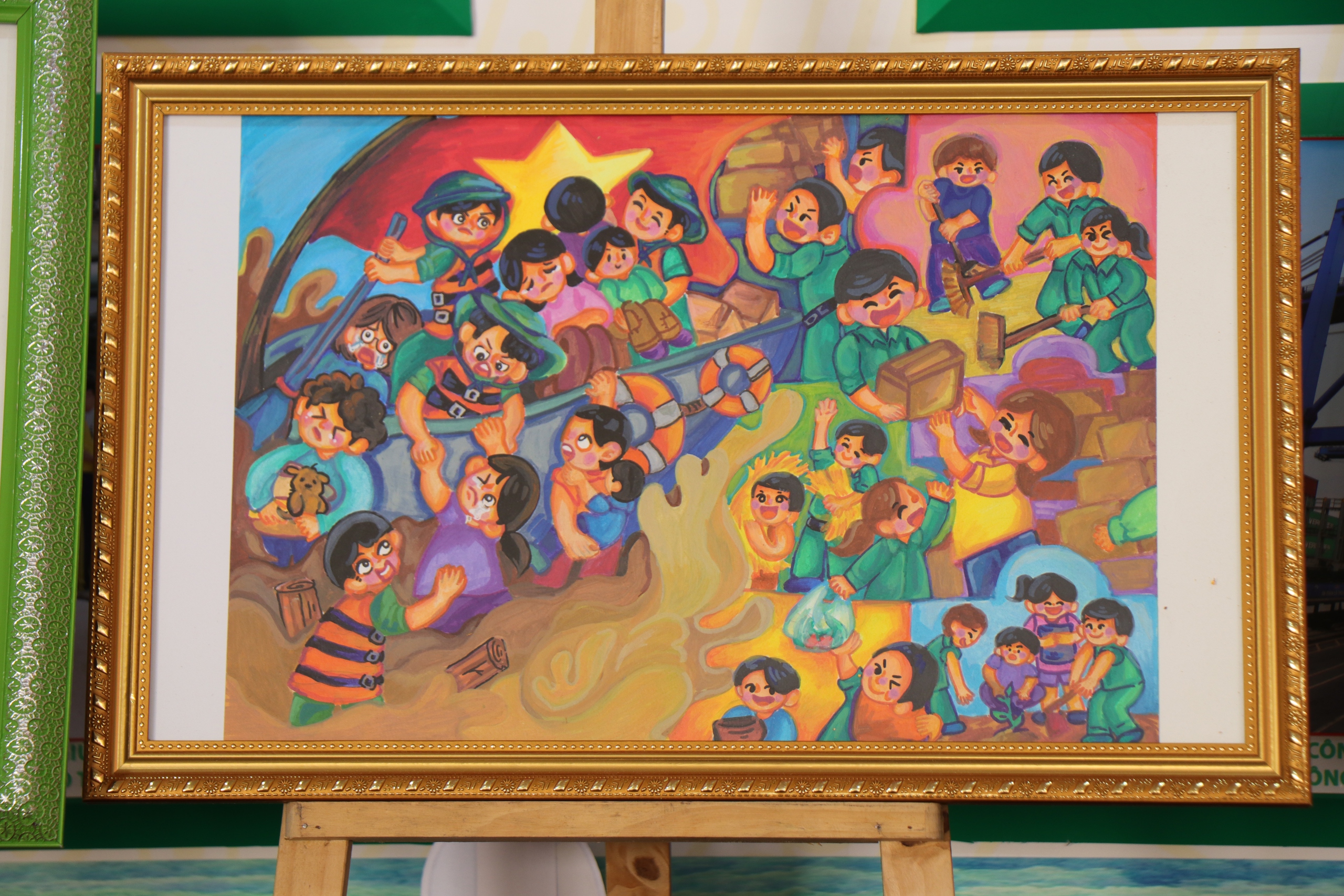 Trẻ yếu thế kể chuyện Thanh niên xung phong TP.HCM bằng tranh - Ảnh 6.