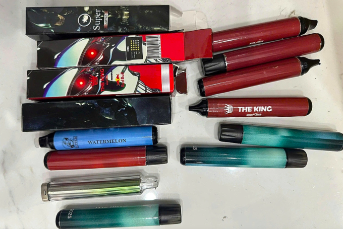 Thuốc lá điện tử núp bóng ma túy bị thu giữ. Ảnh:Công an cung cấp